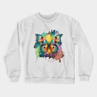 Colorful watercolor butterfly painting gift ideas butterfly tees Crewneck Sweatshirt